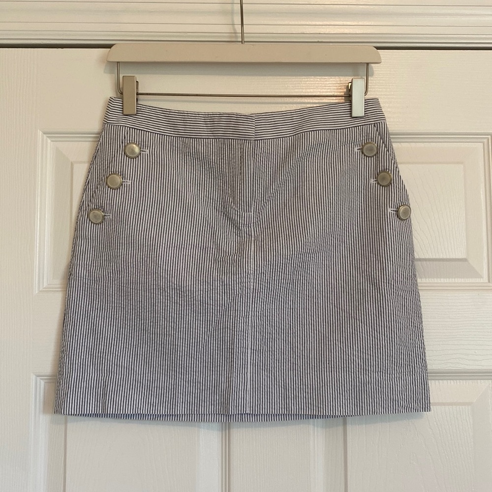 J. Crew seersucker skirt